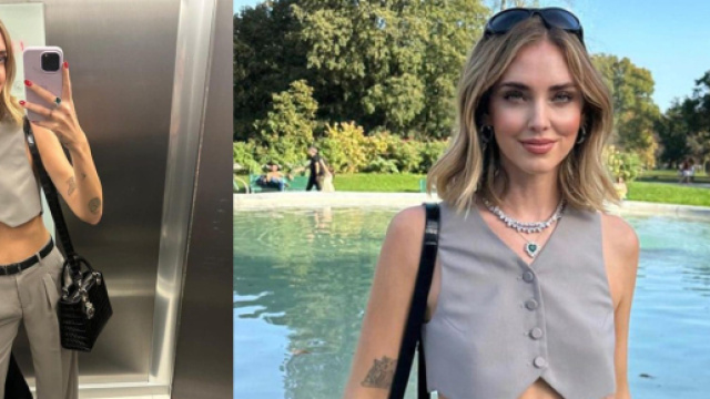 Le tendenze outfit per l'autunno-inverno 2023/24, la gonna longuette di Luisa Ranieri e i pantaloni in pelle di Chiara Ferragni