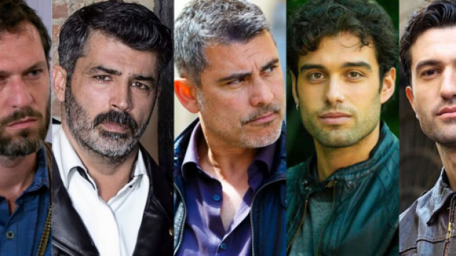 Un posto al sole, Eduardo (Fiorenzo Madonna), Carmien Recano, Franco (Peppe Zarbo), Nunzio (Vladimir Randazzo) e Damiano (Luigi Miele).