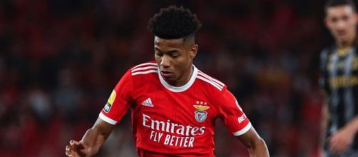 David Neres com a camisa do Benfica (Reprodu&ccedil;&atilde;o/Instagram/@davidneres)