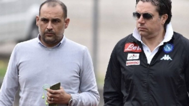 Giuseppe Pompilio e Cristiano Giuntoli quando era direttore sportivo del Napoli.
