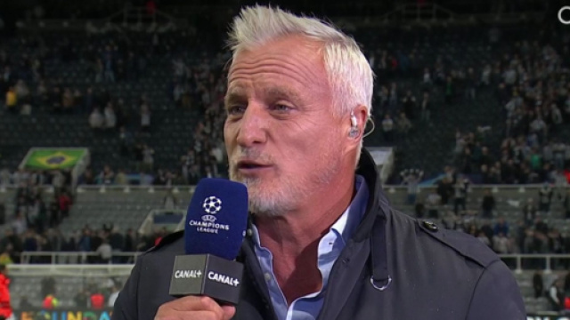 Ginola pas content de l'attitude montr&eacute;e par le PSG &agrave; Newcastle. (screenshot Canal+)