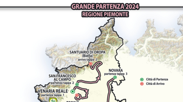 La grande partenza dal Piemonte del Giro d'Italia 2024.