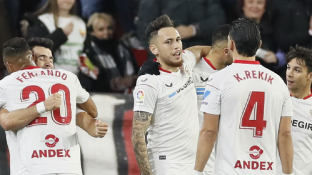 Les joueurs du FC S&eacute;ville (capture Twitter @lnstantFoot)