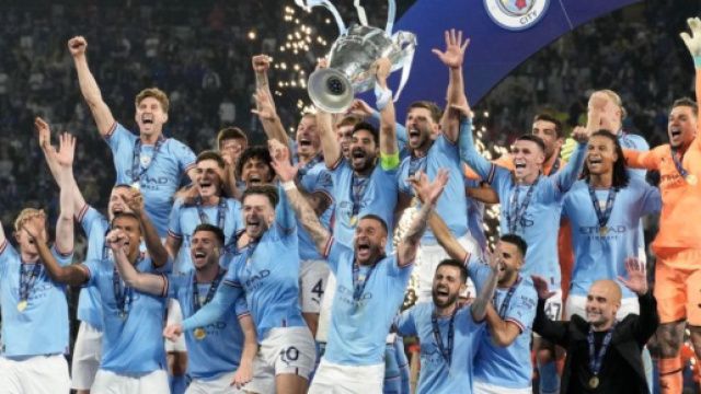 Nella foto il Manchester City vincitore della Champions League 2022-2023