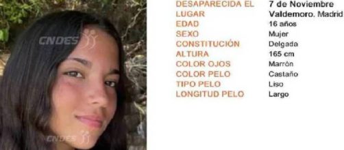 Daniela Pons Rabughini, menor de 16 a&ntilde;os desaparecida (Foto tomada del Centro Nacional de Desaparecidos)