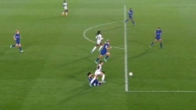 Chelsea et le Real Madrid en Ligue des champions f&eacute;minines (capture BBC)