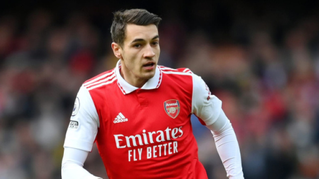 In foto Kiwior, difensore dell'Arsenal.