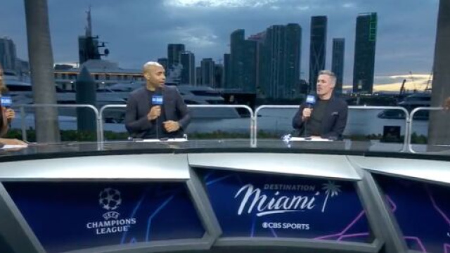 Thierry Henry consultant pour CBS Golazo les soirs de Ligue des champions. (screenshot Twitter - @CBSSportsGolazo)