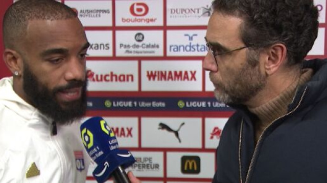 Lacazette d&eacute;&ccedil;u par la nouvelle d&eacute;faite de l'OL contre Lens. (screenshot - @primevideo)