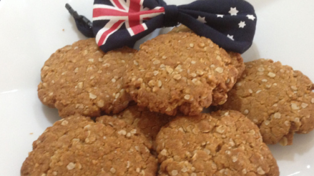Biscotti di cocco Anzac tipici dell'Australia.