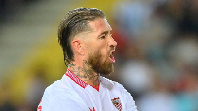 Sergio Ramos avec le FC S&eacute;ville (capture Twitter @NaelSytb)