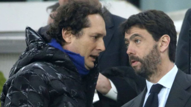 John Elkann e l'ex presidente Andrea Agnelli.