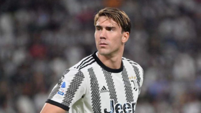 Vlahovic, giocatore della Juventus.