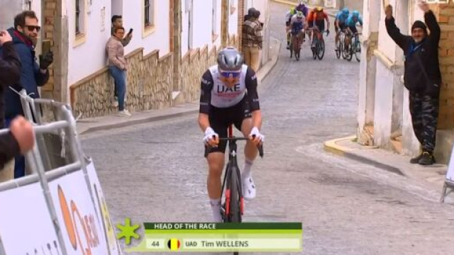 Ciclismo, Tim Wellens vince la terza tappa della Vuelta Andalucia.