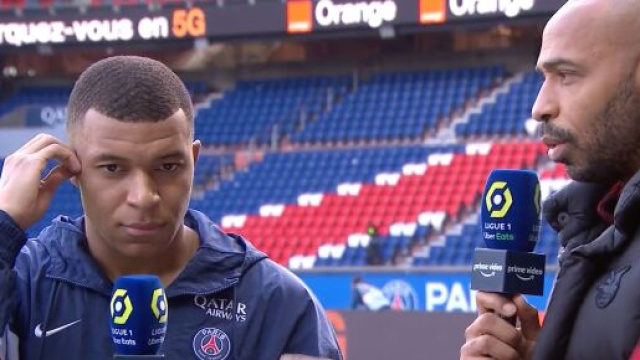 Mbapp&eacute; content de la victoire du PSG face au LOSC. (screenshot Twitter - @lnstantFoot)