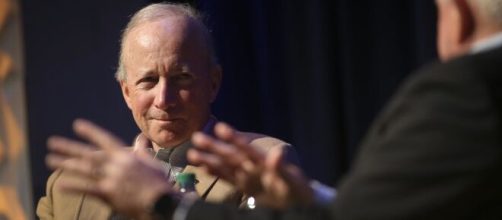 Mitch Daniels with U.S. Agriculture Secretary Sonny Perdue in 2019 (Image source: Tom Campbell/U.S. Department of Agriculture/Flickr)