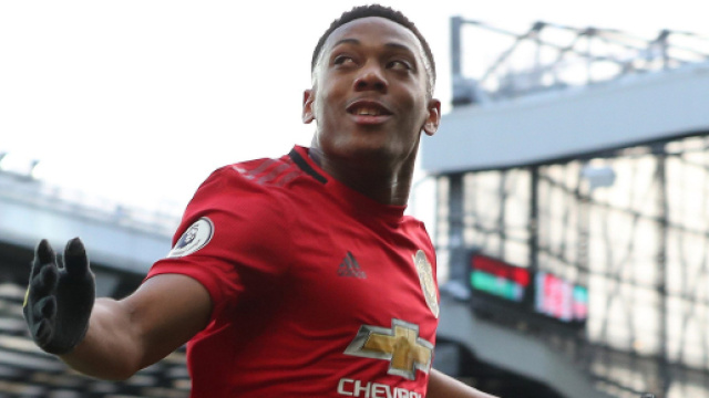 In foto Martial, attaccante del Manchester Utd.