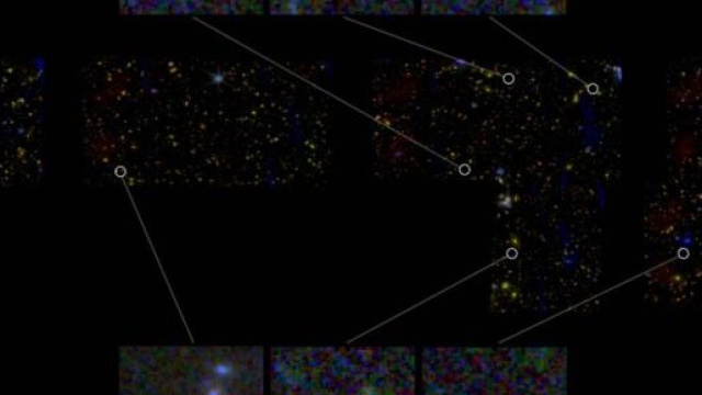 Six nouvelles galaxies massives ont &eacute;t&eacute; observ&eacute;es par James-Webb. (screenshot compte twitter Swinburne University of Technology)