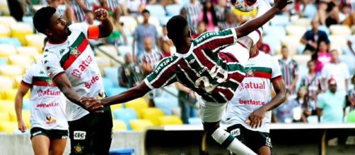 Keno fez o gol mais bonito do jogo (Reprodu&ccedil;&atilde;o/Twitter/@FluminenseFC).