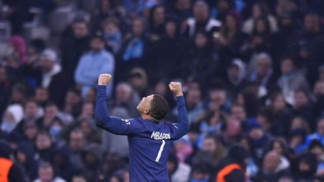 Mbapp&eacute; pendant le match PSG-OM. Screenshot Twitter @KMbappe