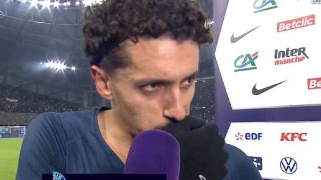 Marquinhos et ses d&eacute;clarations apr&egrave;s OM-PSG ne passent pas. (screenshot Twitter - @beinsports_FR)
