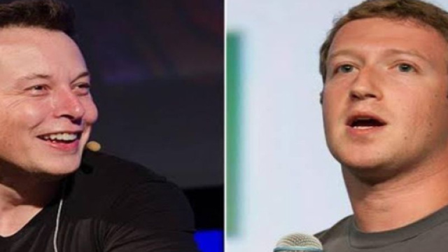 Elon Musk et Mark Zuckerberg, les patrons respectifs de Twitter et Facebook.