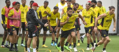 Flamengo treina na G&aacute;vea (Reprodu&ccedil;&atilde;o/CR Flamengo/Flickr)