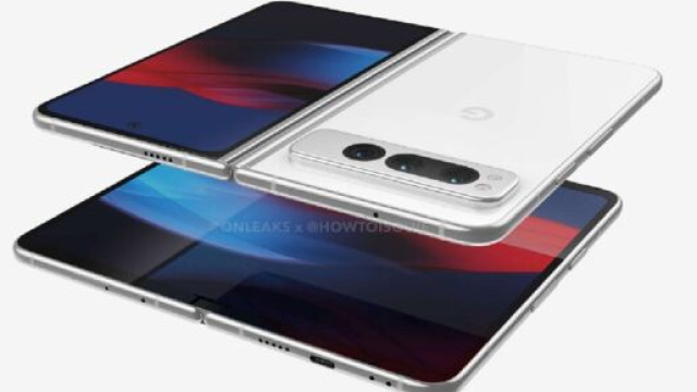 Google va d&eacute;voiler son smartphone pliant Pixel Fold dont le prix pourrait &ecirc;tre de 1700 euros. (Screenshoot Twitter @verge)