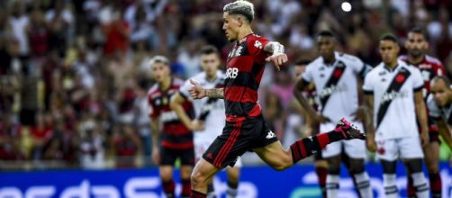 Pedro marcou duas vezes (Reprodu&ccedil;&atilde;o/Twitter/@Flamengo)