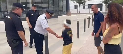 El peque&ntilde;o Bruno so&ntilde;aba con ser polic&iacute;a (Captura de Telecinco)