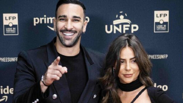 Adil Rami et L&eacute;na Guillou (capture Football365)