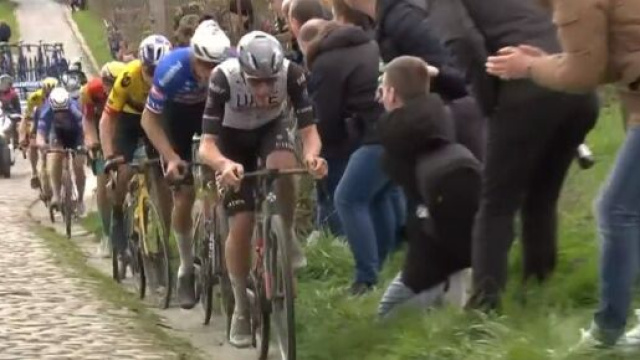Ciclismo, il muro del Paterberg alla E3 di Harelbeke.