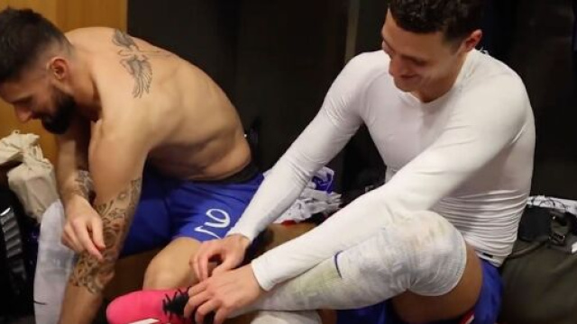 Pavard auteur du seul but des Bleus face &agrave; l'Irlande. (screenshot Twitter - @equipedefrance)