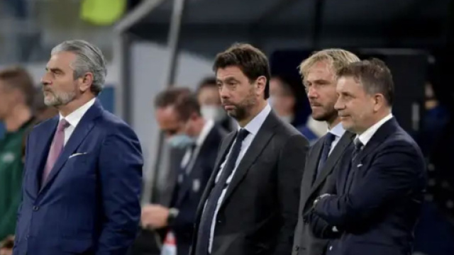 Maurizio Arrivabene, Andrea Agnelli, Pavel Nedved e Federico Cherubini.