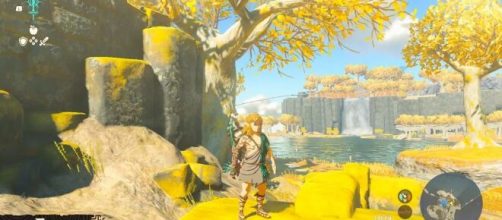 Link travels to one of the sky islands (Image source: Nintendo)