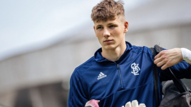 Aleksander Bobek, portiere del LSK Lodz.