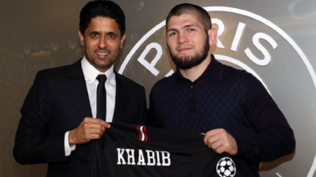 Nasser avec Khabib Nurmagomedov (capture Twitter Instant Foot)