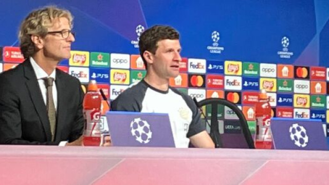 Thomas Muller confiant avant d'affronter le PSG. (screenshot Twitter - @PhilSANFOURCHE)