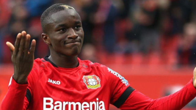 In foto Moussa Diaby, attaccante del Bayer Leverkusen.