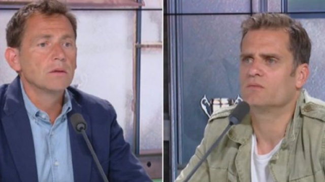 J&eacute;r&ocirc;me Rothen et Daniel Riolo dans L'After Foot sur RMC (capture Twitter RMC)