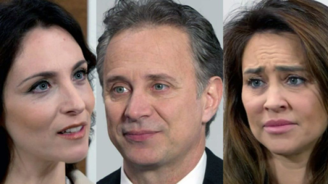 Un posto al sole, Lucia Cimmino (Francesca Colapietro), Eugenio Nicotera (Paolo Romano) e Viola Bruni (Ilenia Lazzarin).