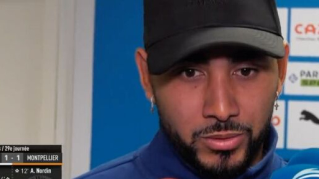 Payet frustr&eacute; apr&egrave;s le nul de l'OM contre Montpellier. (screenshot Twitter - @lequipedusoir)