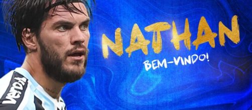 Gr&ecirc;mio anuncia contrata&ccedil;&atilde;o do meia Nathan (Reprodu&ccedil;&atilde;o/Twitter/@gremio)