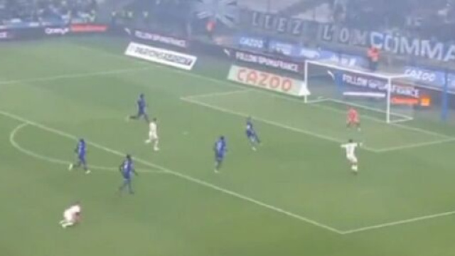 Le but d'&Uuml;nder avec l'OM (capture Twitter ESPN)