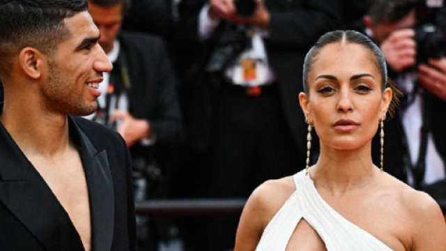 Hakimi et son ancienne femme (capture Twitter @le10sport)