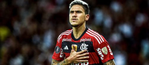 Pedro marcou os dois gols do Flamengo (Reprodu&ccedil;&atilde;o/Twitter/@Flamengo)