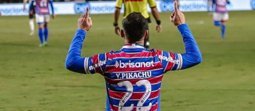 Paikachu marcou dois (Reprodu&ccedil;ao/Twitter/@FortalezaEC)