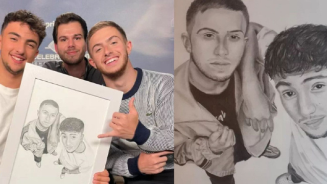 Michou et Inoxtag : ce journaliste dessine et leur offre leur portrait