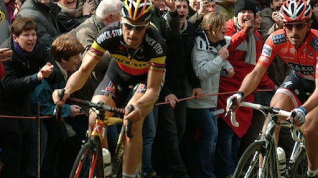 Ciclismo, Tom Boonen e Fabian Cancellara al Giro delle Fiandre 2010.