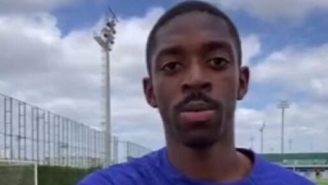 Ousmane Demb&eacute;l&eacute; sous les couleurs du FC Barcelone (capture Twitter @Booba)